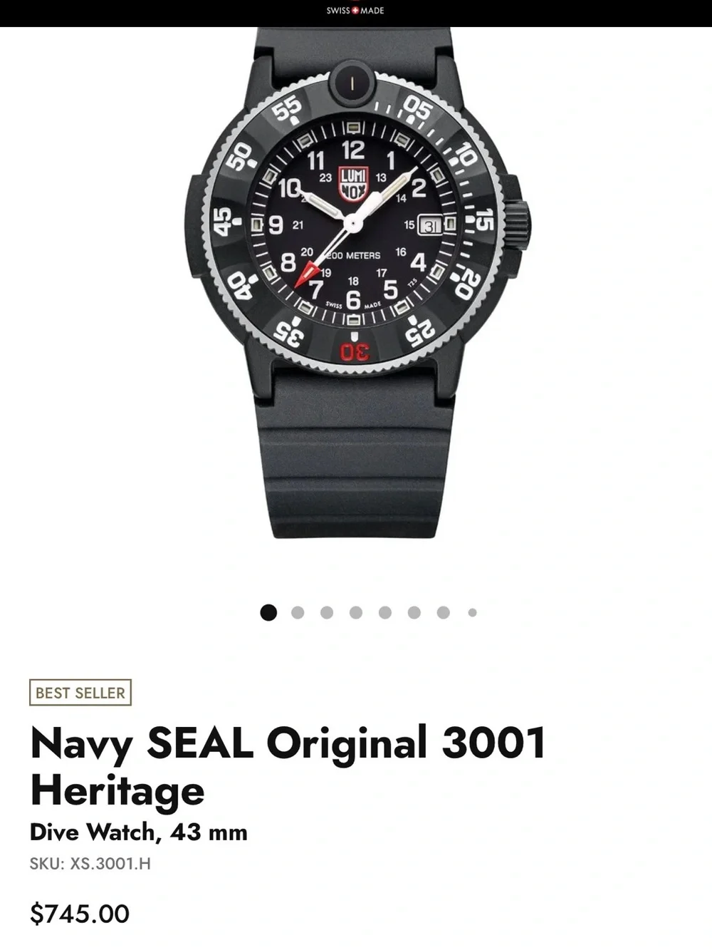 Luminox Navy Seals Heritage watch series 3001 2 bands Luminox compass, box - Picture 5 of 6